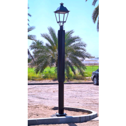 Lampa Solarna Parkowa Stylowa 18W 140Wp 307Wh 3.5m / 4m black